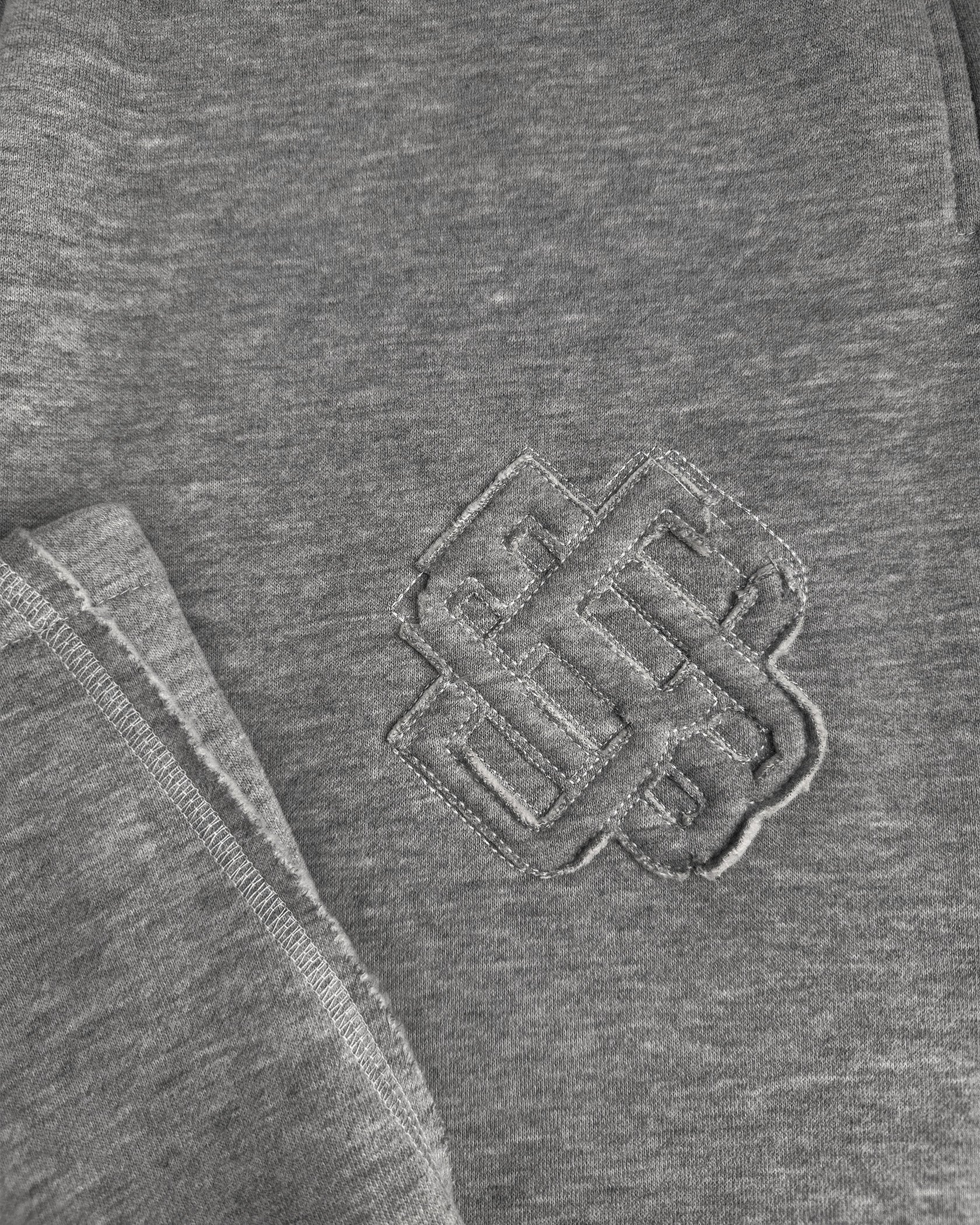 RIPPED MONOGRAM SWEATPANTS | Grey