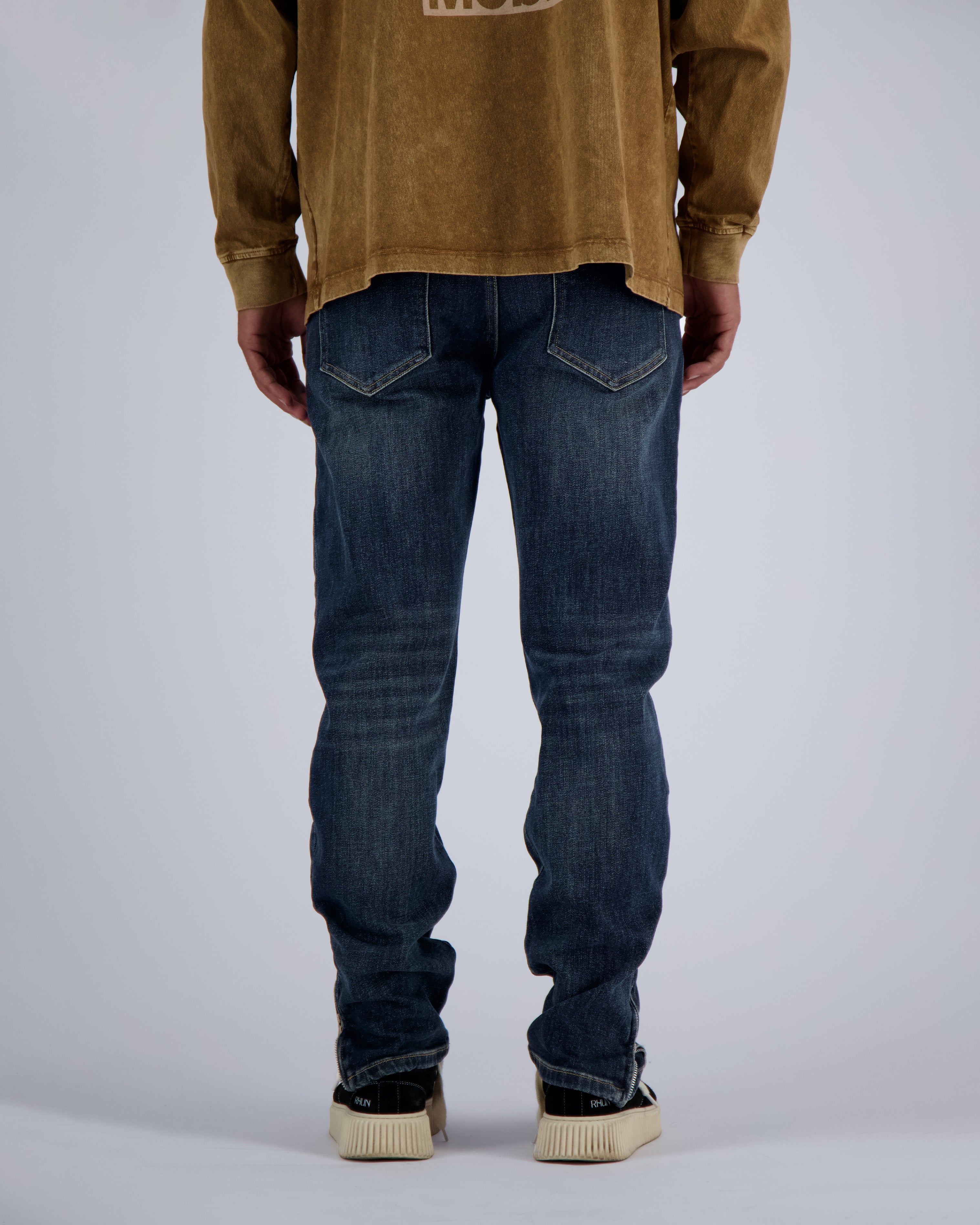 RIPPED SLIM DENIM | Blue