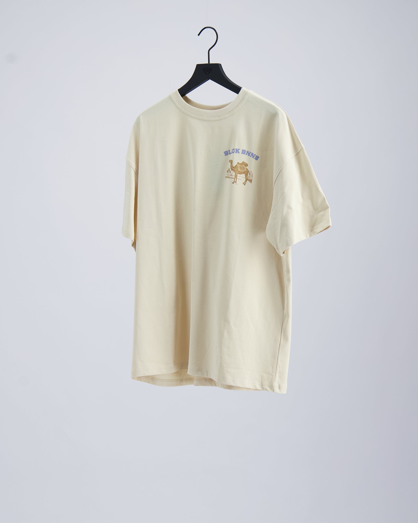 VOORBEELD-T-SHIRT | Zandkleur/Marineblauw