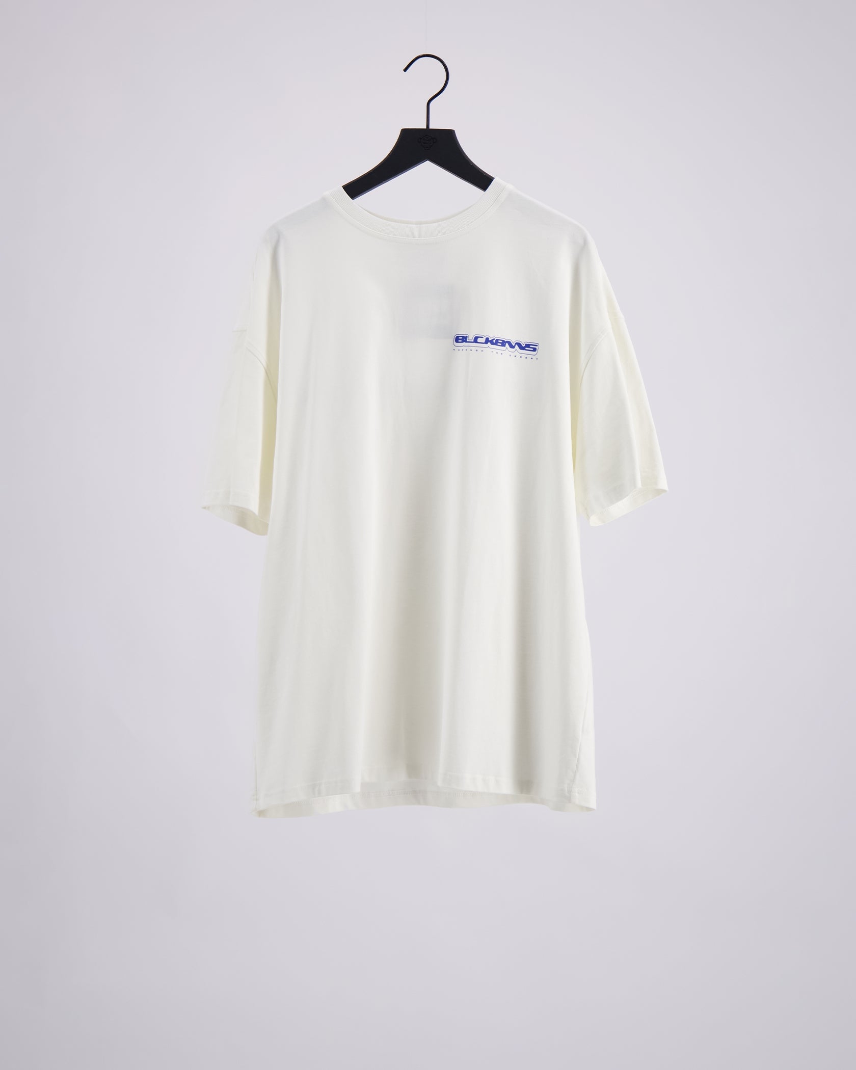 VOORBEELD-T-SHIRT | Wit/Aqua