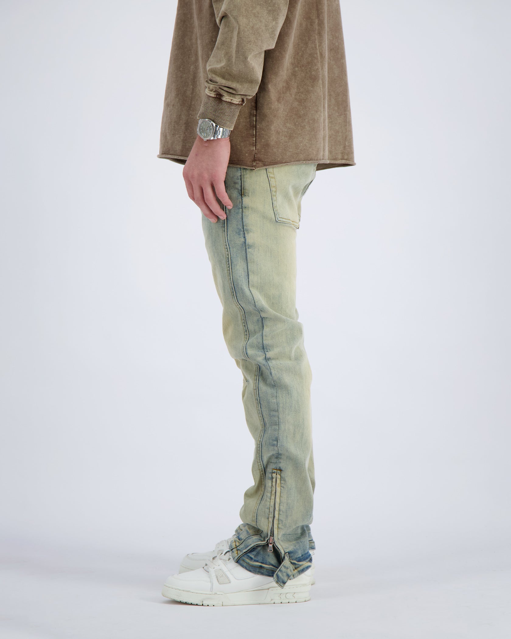 SLIM SEAM DENIM | Blue