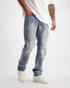 STRAIGHT STITCHED DENIM | Blue