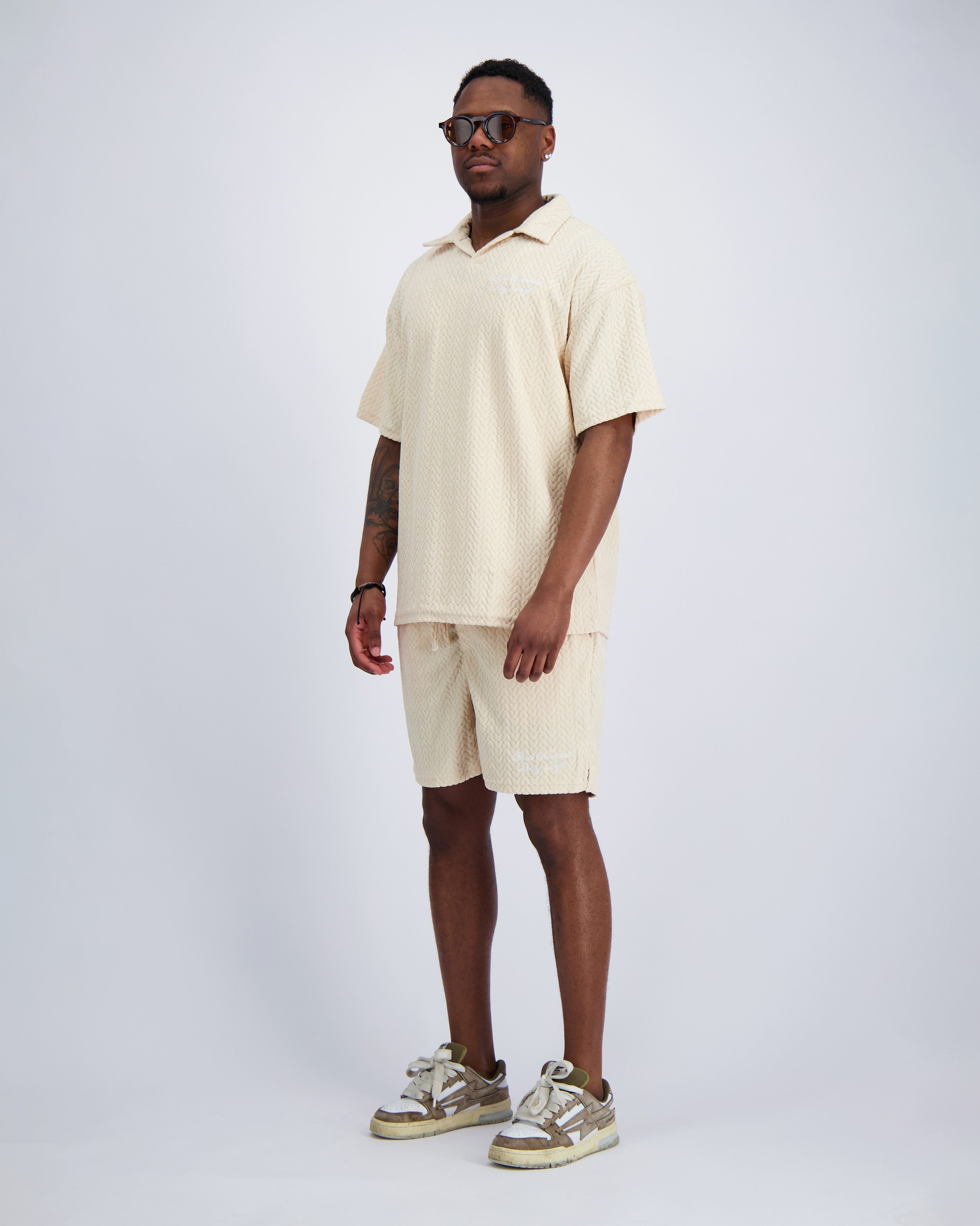 TERRY LOUNGE TWINSET  Zandkleurig