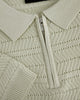 TEXTURED ZIP POLO | Grey