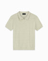 TEXTURED ZIP POLO | Grey