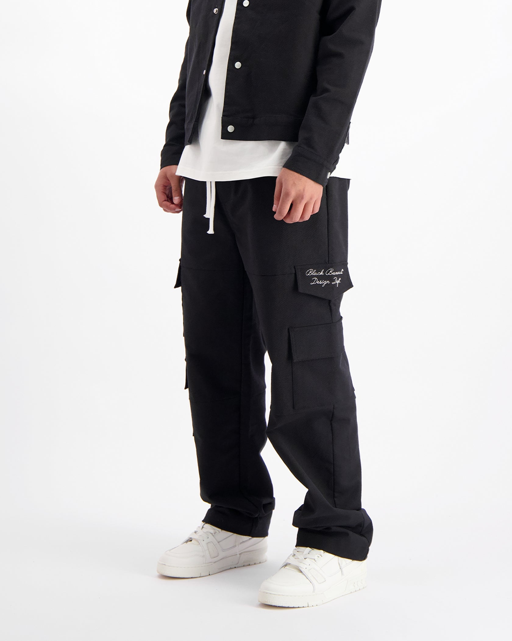TWILL CARGO PANTS | Black