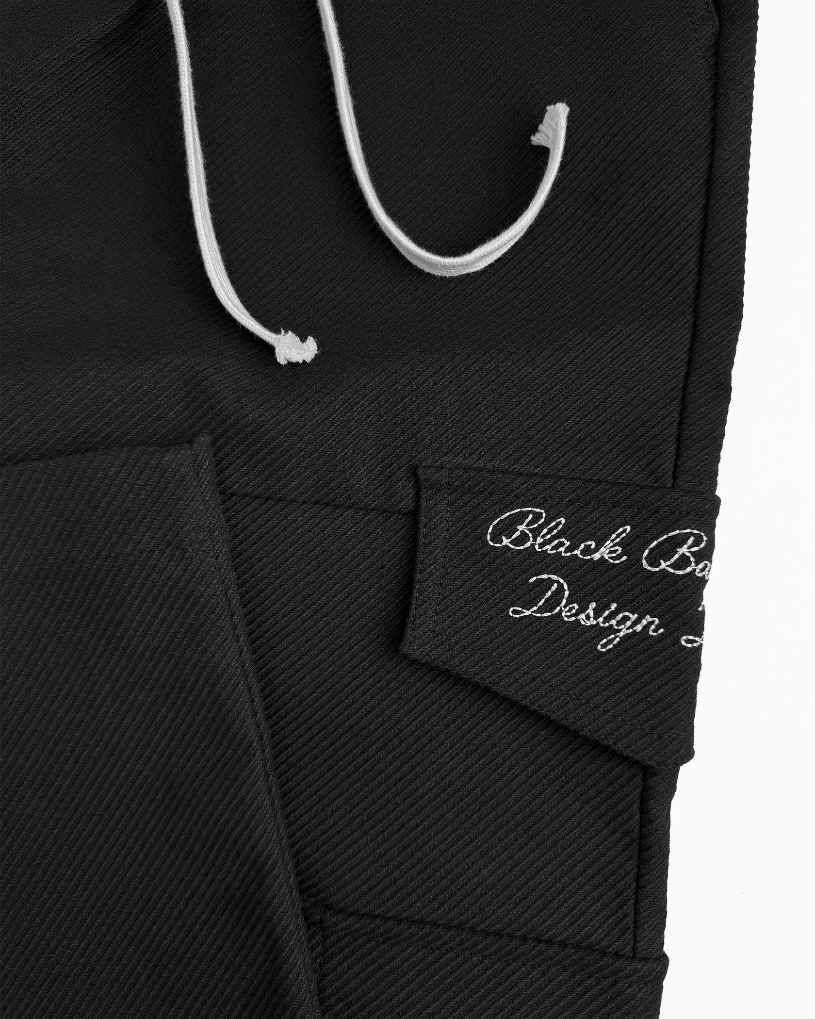 TWILL CARGO PANTS | Black