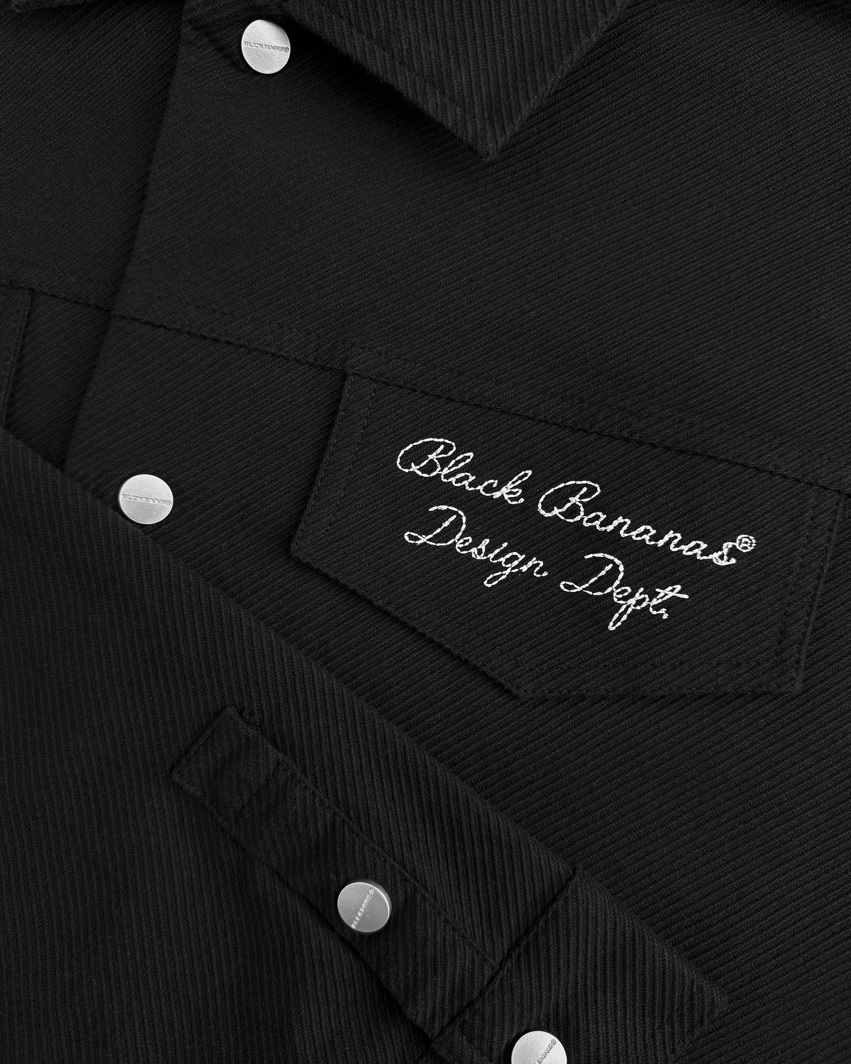 TWILL RIPPED JACKET | Black