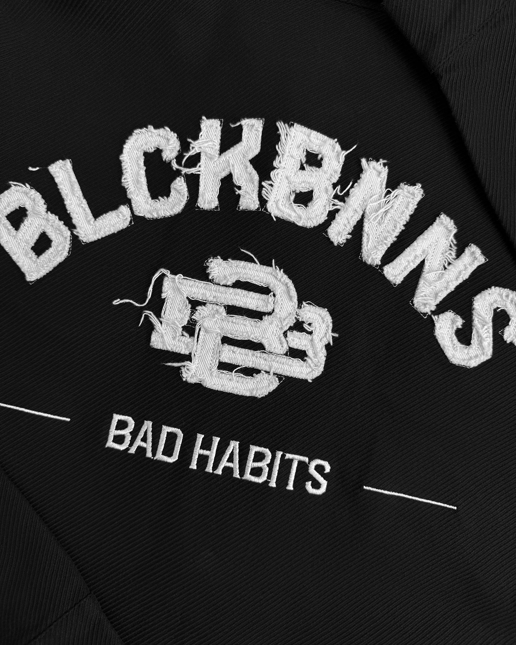 TWILL RIPPED JACKET | Black