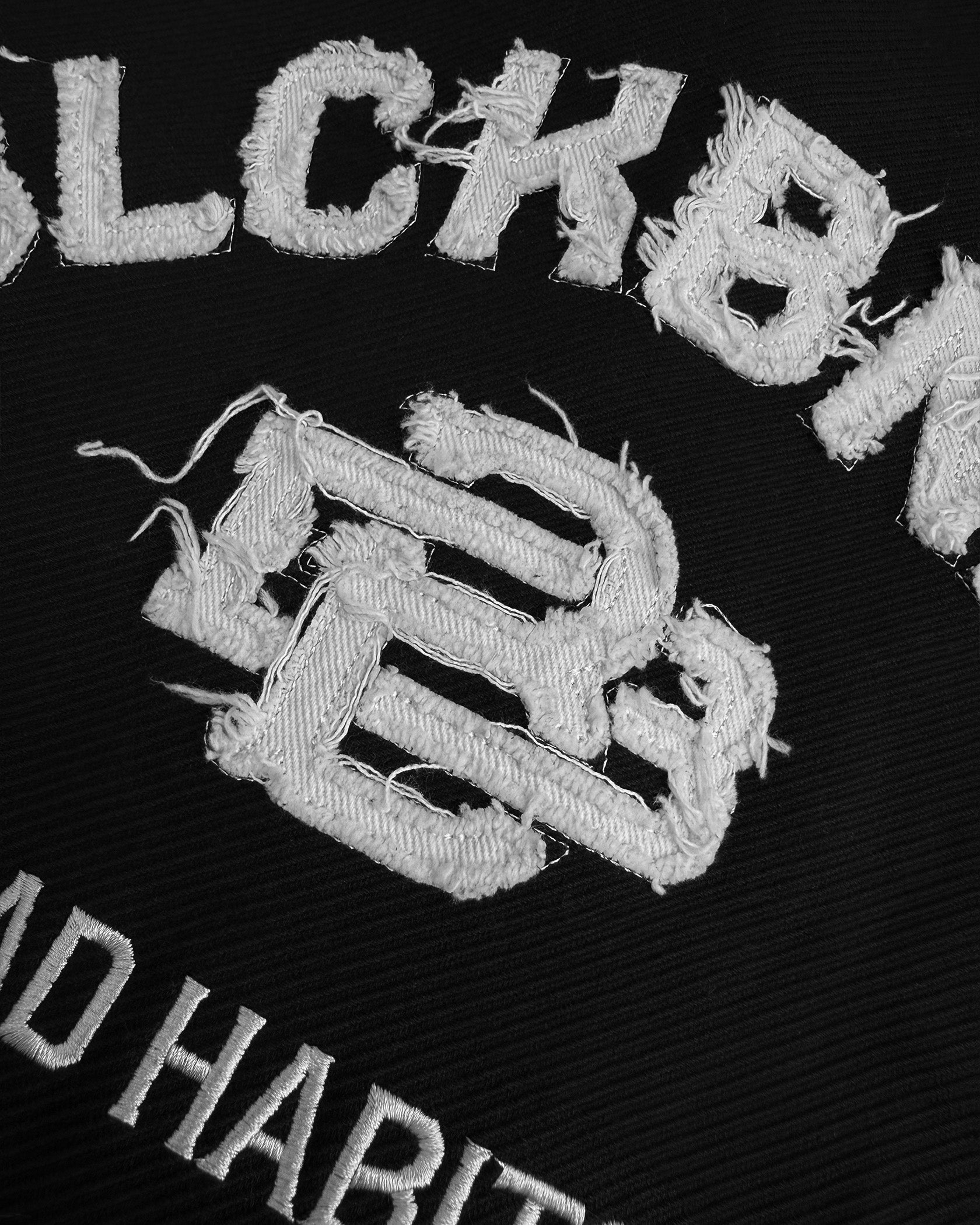 TWILL RIPPED JACKET | Black