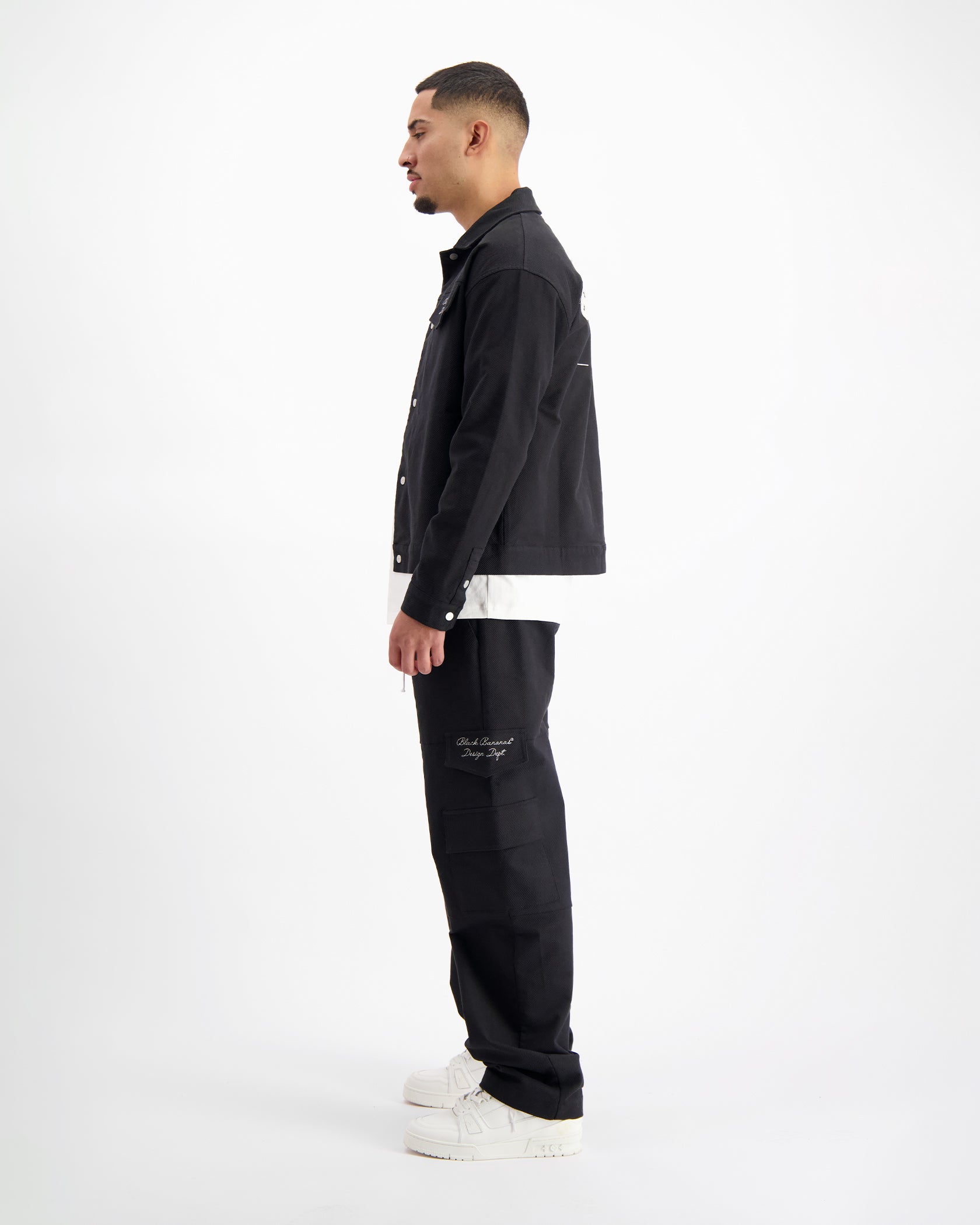 TWILL RIPPED SET | Black