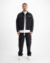 TWILL RIPPED JACKET | Black