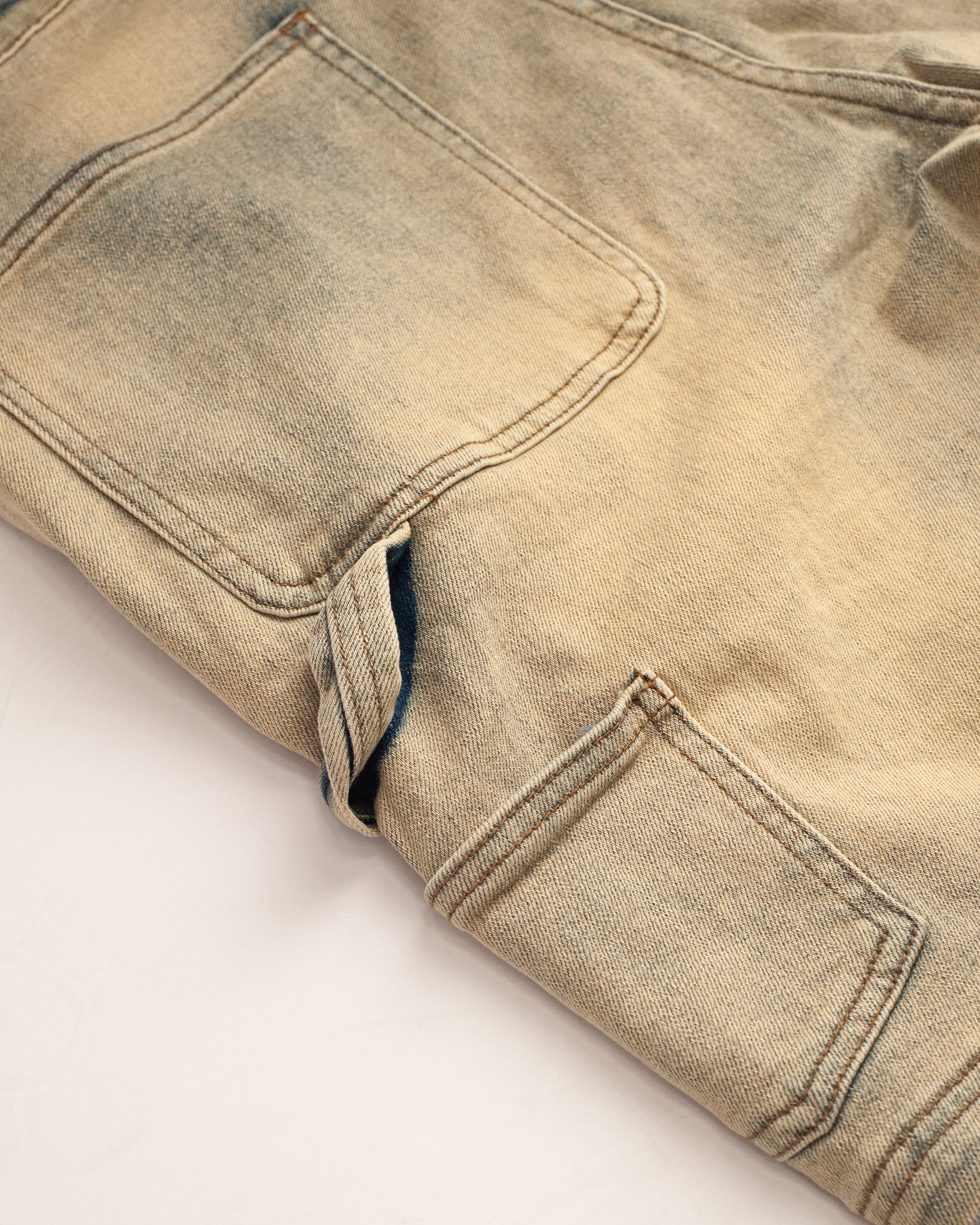 V2 WORKER SHORT DENIM | Blau