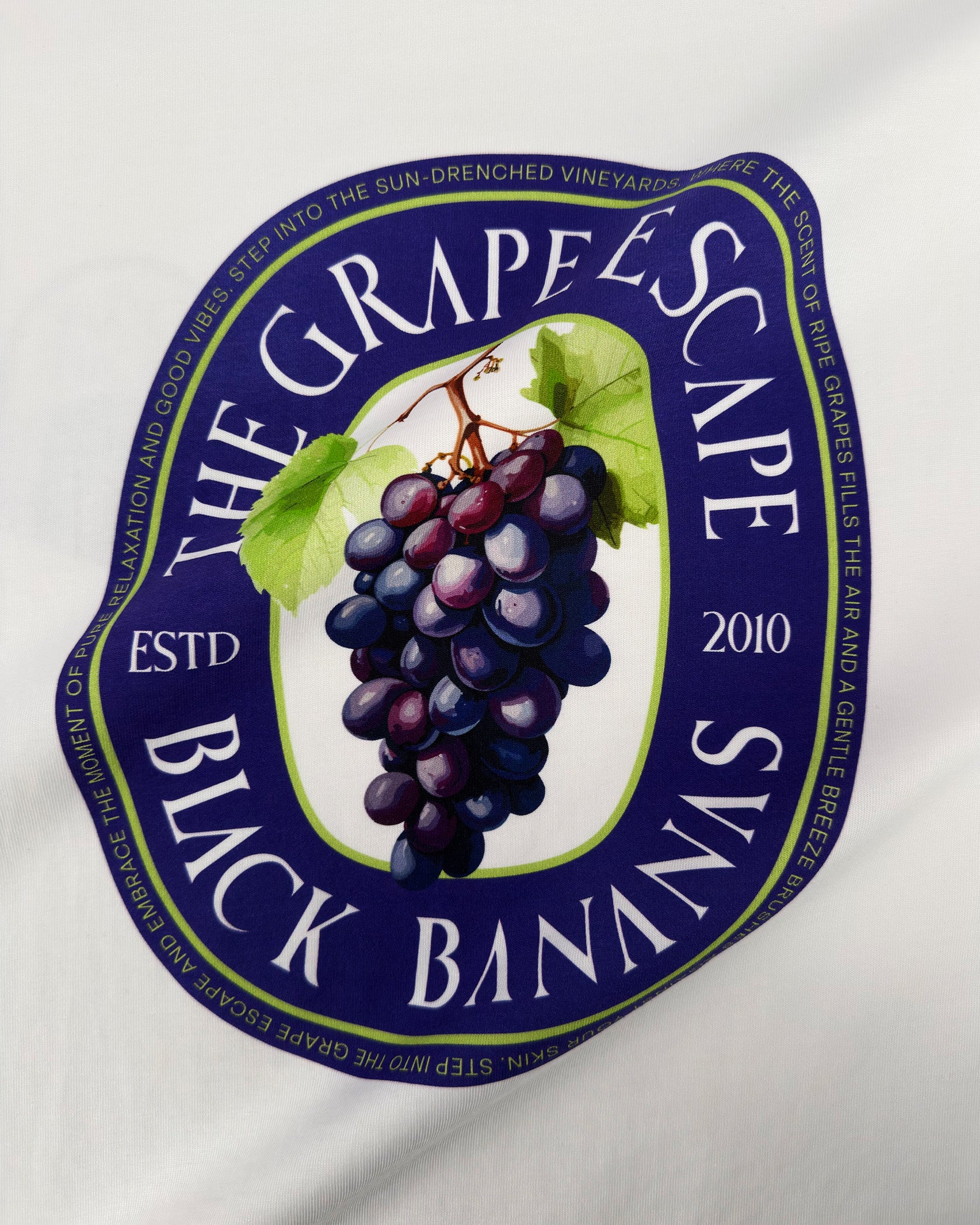 t-shirt  met wijnetiket t-shirt  Wit