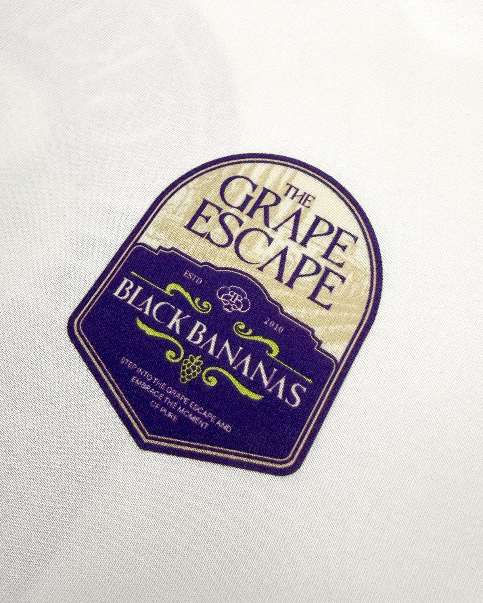 t-shirt  met wijnetiket t-shirt  Wit