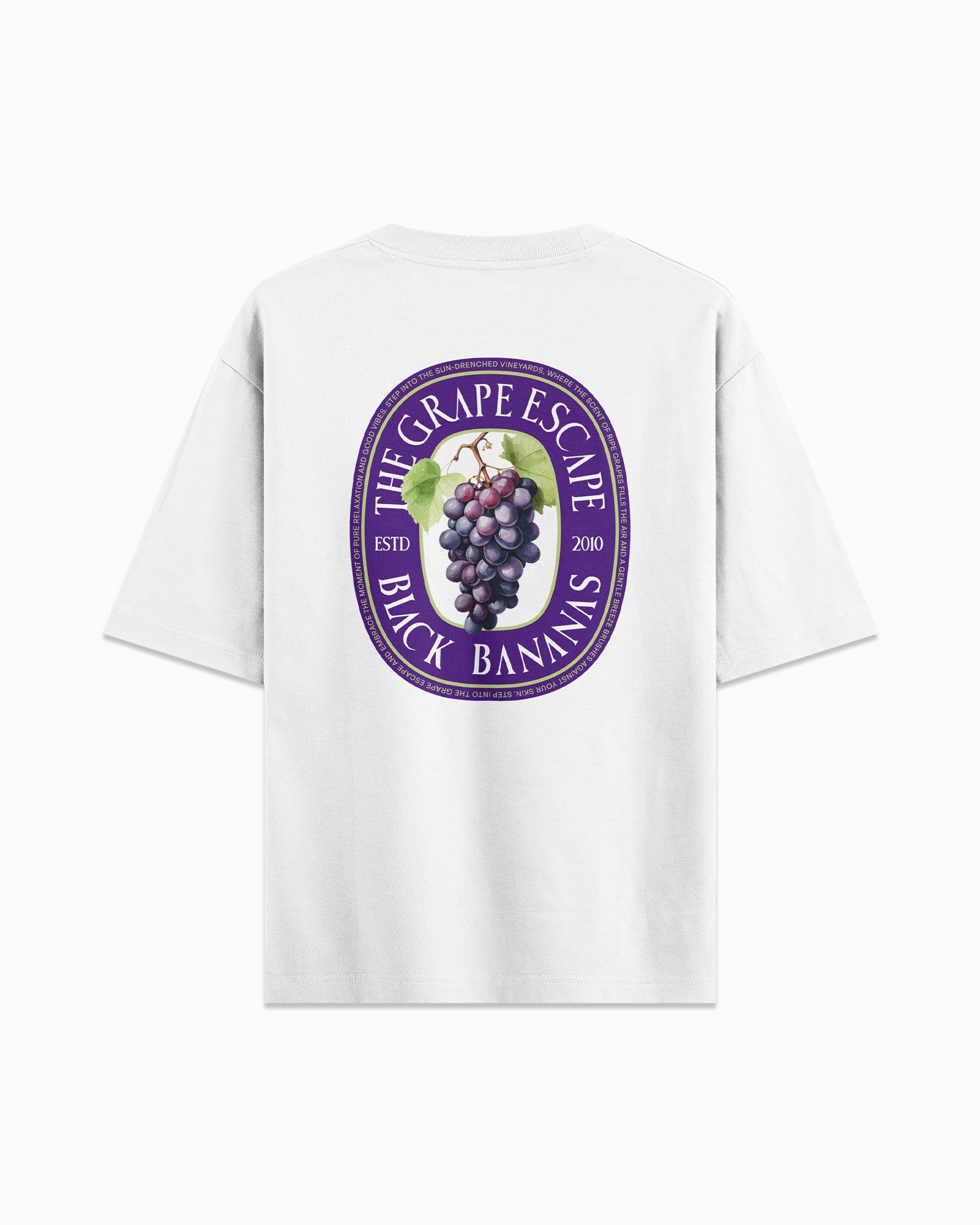 t-shirt  met wijnetiket t-shirt  Wit