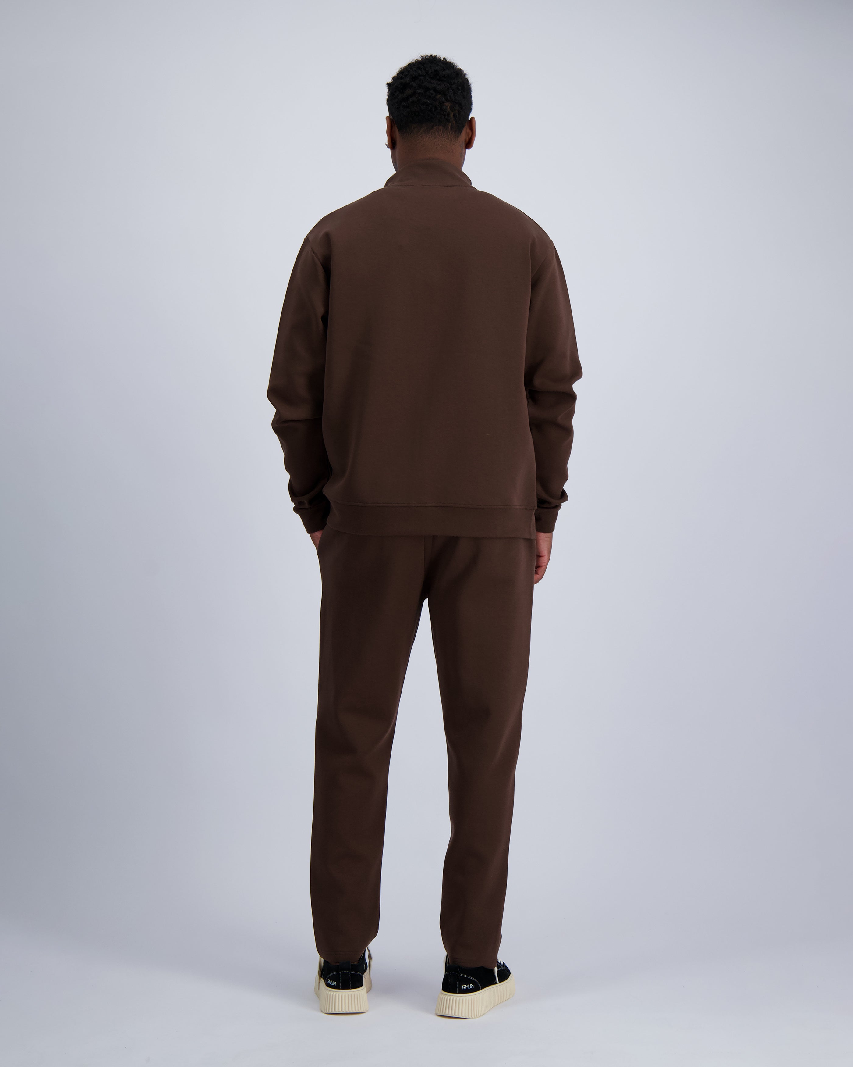 ZIPPED FLEX SUIT | Brown