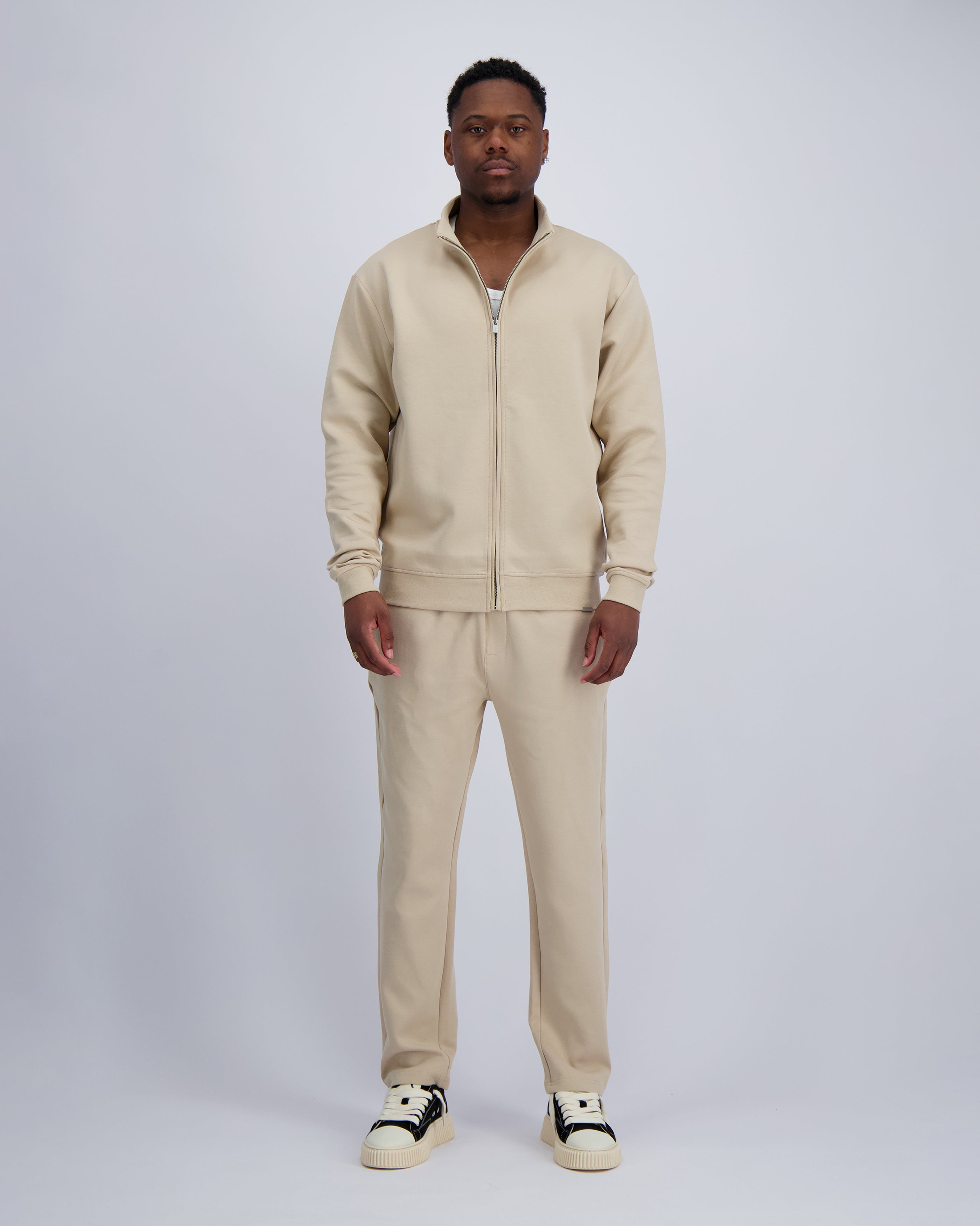 ZIPPED FLEX SUIT | Sand