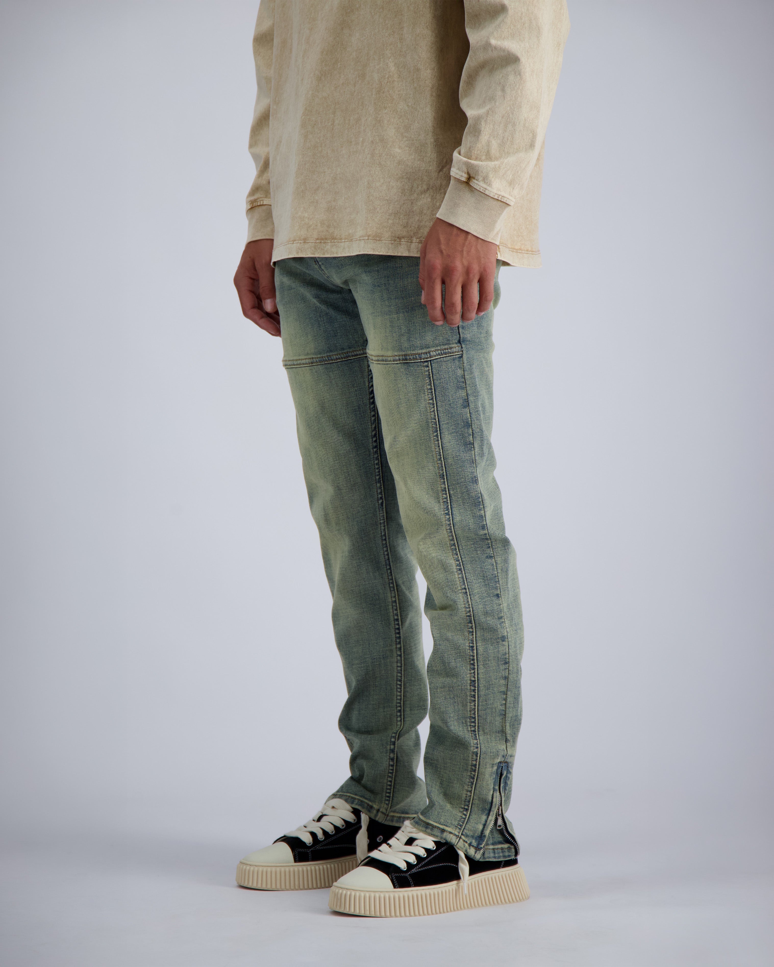 DENIM MIT REISSVERSCHLUSS | Blau